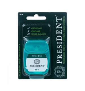Межзубная нить (с фтором и мятой) PresiDENT